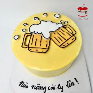 Bánh Kem Vẽ Hình Cốc Bia - MK114